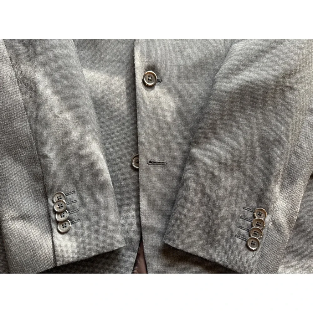 Banana Republic Pindot Sport Coat Mens 42R Dark Gray Two-Button‎ Blazer Jacket